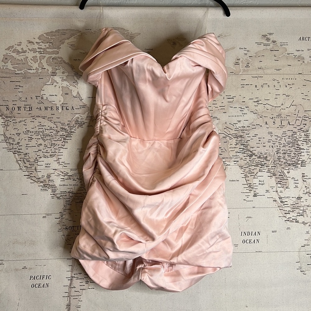 House of CB ‘Coraline’ Blush Satin Corset Dress NWOT - Picture 14 of 15
